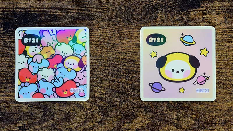 BT21 ばかうけ甘辛チキン風味 シール