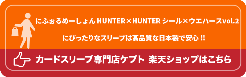 KEEPTO　ケプトスリーブ　ウエハースシールLARGE用スリーブ S002-WSL　にふぉるめーしょん HUNTER×HUNTER シール×ウエハースvol.2